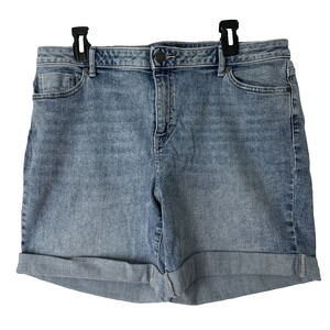 Simply Vera Vera Wang Denim Cuffed Boyfriend Shorts, Size 16